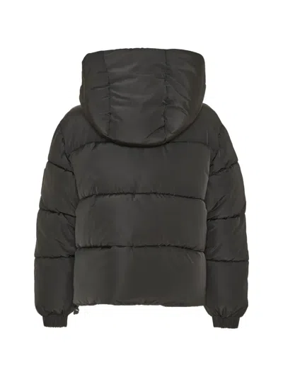 Msgm Logo-patch Puffer Jacket In Black