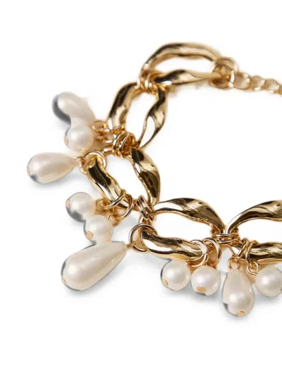 Twinset Chain Bracelet With Pearls In Multi