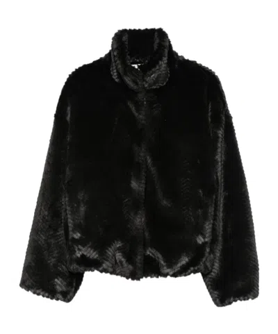 Forte Forte Chevron-pattern Jacket In Black