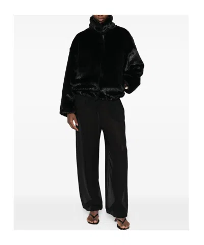 Forte Forte Chevron-pattern Jacket In Black