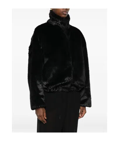 Forte Forte Chevron-pattern Jacket In Black