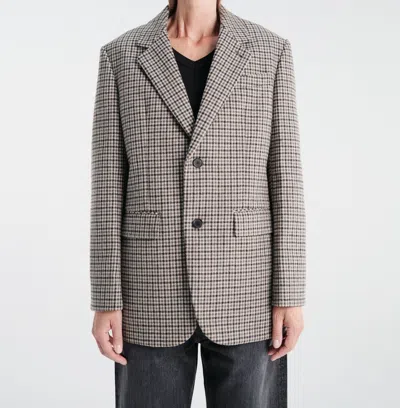 Dunst Houndstooth-pattern Blazer In Multi