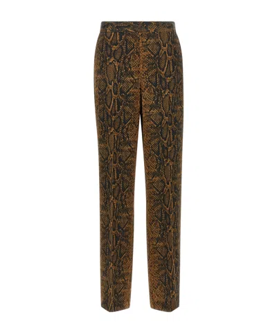 Twinset Python-print Wide-leg Trousers In Multi