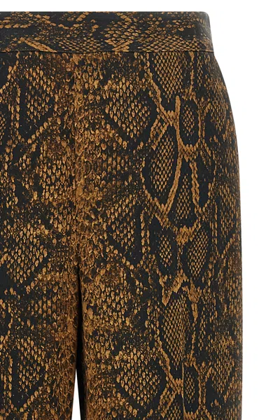 Twinset Python-print Wide-leg Trousers In Multi