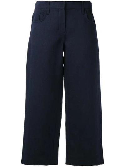 Shop Max Mara 's  Wide-legged Cropped Trousers - Blue