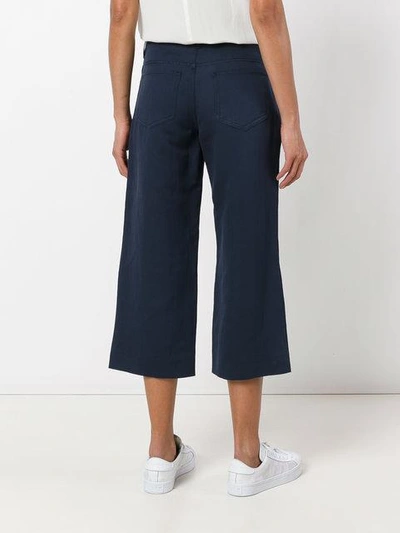 Shop Max Mara 's  Wide-legged Cropped Trousers - Blue