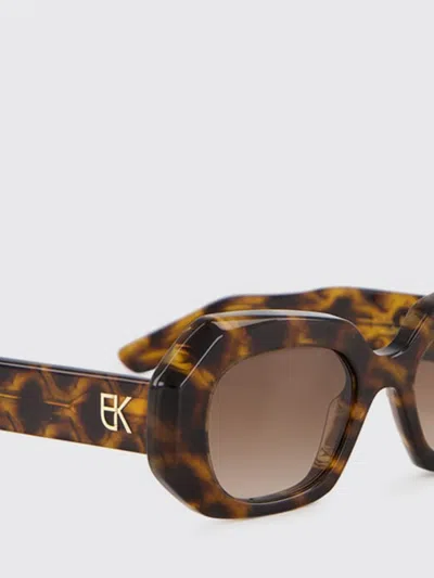 Emmanuelle Khanh Dixie Rectangular Tortoiseshell Acetate Sunglasses In Multi