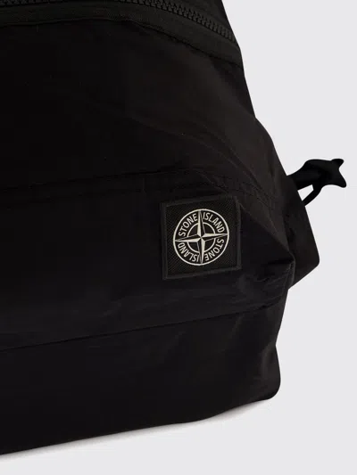 Stone Island Lightweight Fabric Backpack In Black