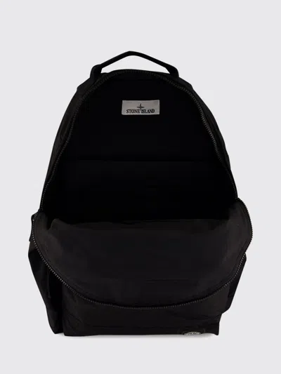 Stone Island Lightweight Fabric Backpack In Black