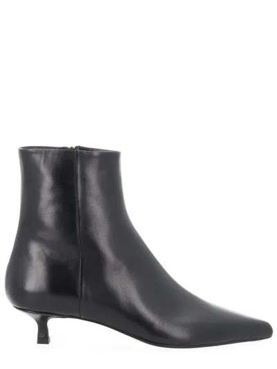 Aeyde Sofie Leather Ankle Boots In Black
