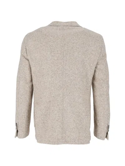 Brera Check-pattern Notched-lapel Blazer In Neutral