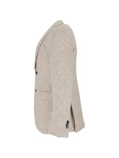 Brera Check-pattern Notched-lapel Blazer In Neutral