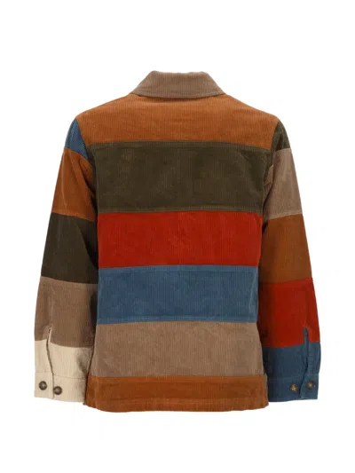 Sebago Patchwork Corduroy Jacket In Brown