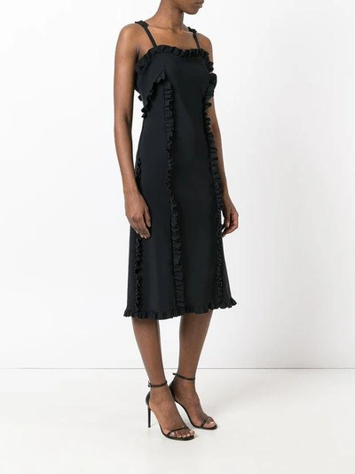 Shop Paskal Ruffled Trim Dress - Black