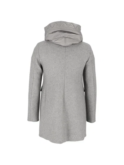 Fay Toggle Double-breasted Coat In Gray