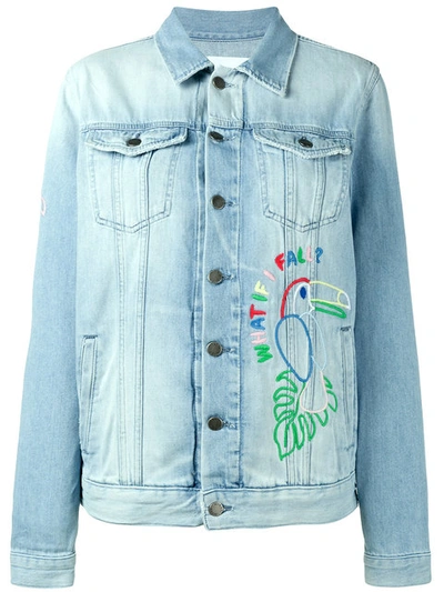 Mira Mikati Candy Embroidered Embellished Denim Jacket