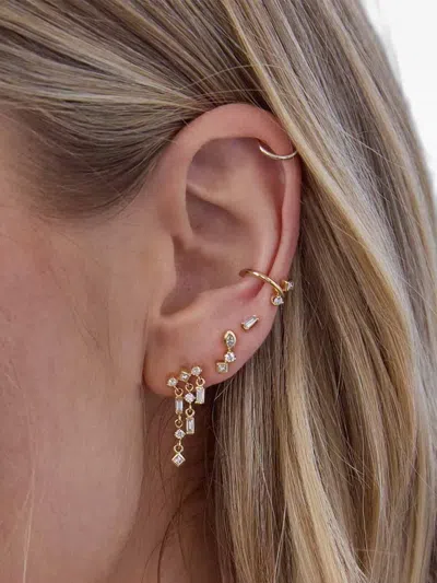 Zoë Chicco Linked Waterfall Diamond Earrings In Multi