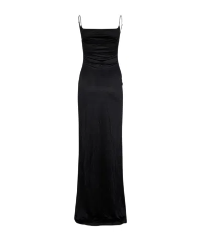 Dsquared2 Draped Front Strap Dress In Black