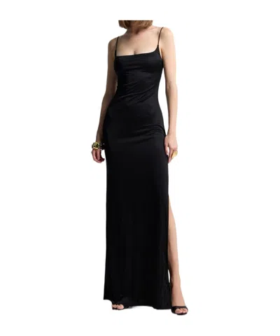 Dsquared2 Draped Front Strap Dress In Black