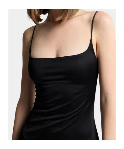 Dsquared2 Draped Front Strap Dress In Black