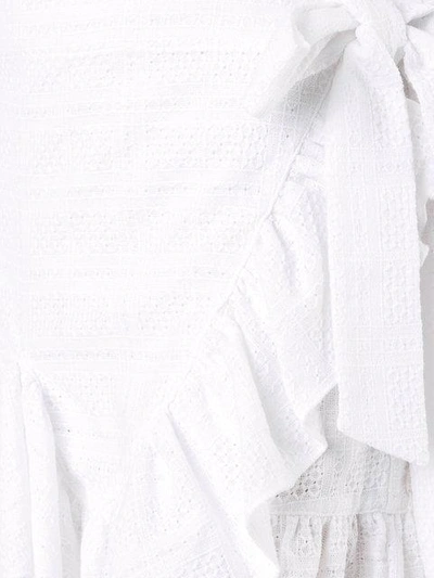 Shop Goen J Cold Shoulder Sheer Dress In White