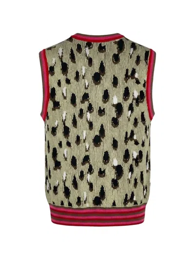 LEOPARD-PRINT KNITTED VEST