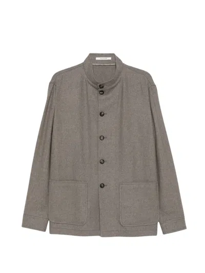 Tagliatore Klein Button-up Patch-pocket Jacket In Gray