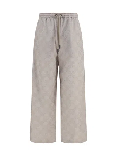 Off-white Beige Drawstring Joggers In Multi