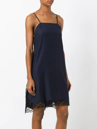 Shop Alexander Wang Flared Apron Dress In Blue