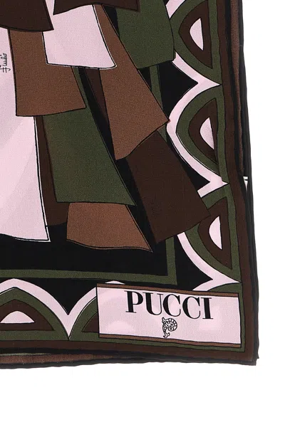 Pucci Mixed Print Silk Scarf In Multi