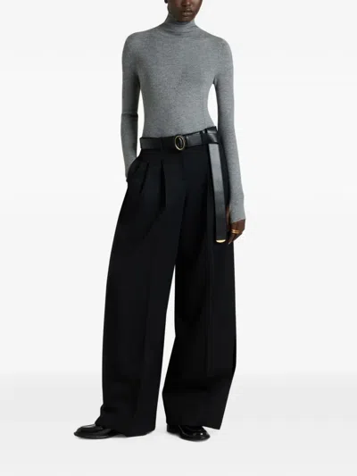 Givenchy Turtleneck Sweater In Wool And Silk In Gray