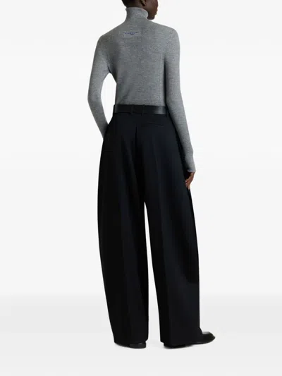 Givenchy Turtleneck Sweater In Wool And Silk In Gray