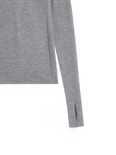 Givenchy Turtleneck Sweater In Wool And Silk In Gray