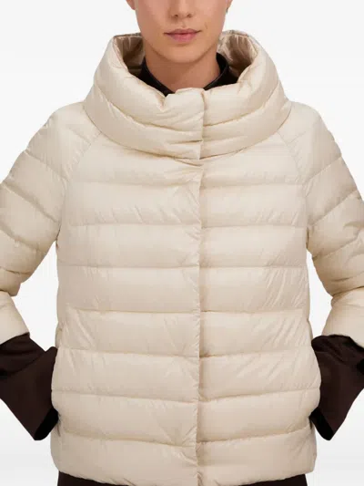 Herno Sofia Quilted Jacket In Neutral