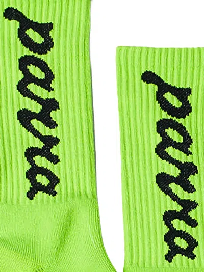 By Parra Logo-script Crew Socks In Green