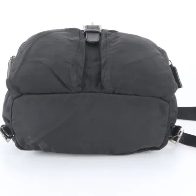 Pre-owned Prada Black Leather Nylon Backpack ()