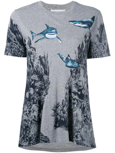 鲨鱼印花T恤