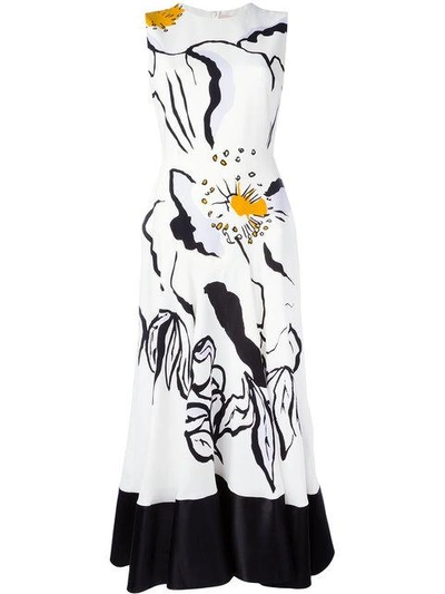 Shop Roksanda Floral Shift Dress - White