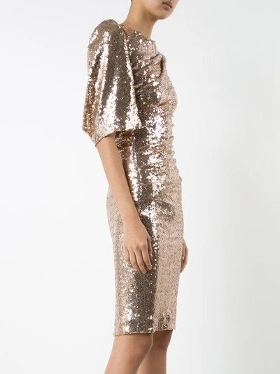 Shop Talbot Runhof Metallic Fitted Dress