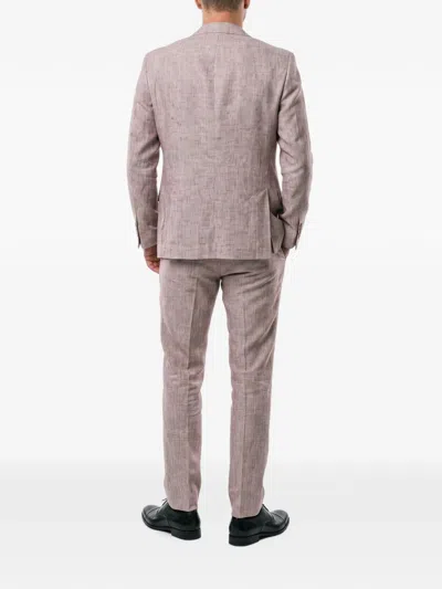 Brunello Cucinelli Checked-pattern Suit In Purple