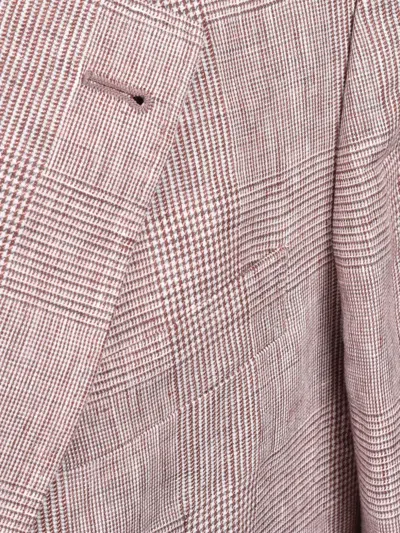 Brunello Cucinelli Checked-pattern Suit In Purple