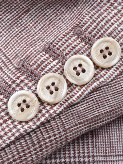 Brunello Cucinelli Checked-pattern Suit In Purple