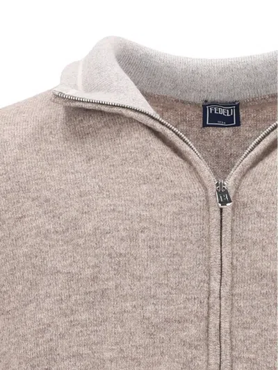 Fedeli Cashmere Sweater In Brown