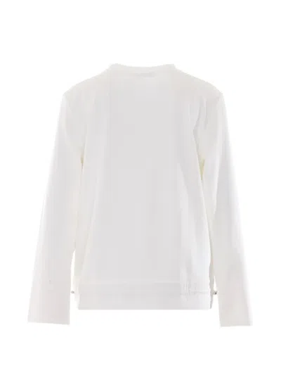 Eleh Drawstring Long-sleeve Top In White