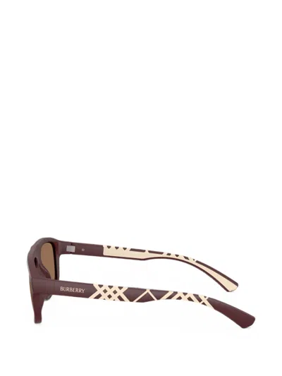 Burberry Knight Rectangular-frame Sunglasses In Brown
