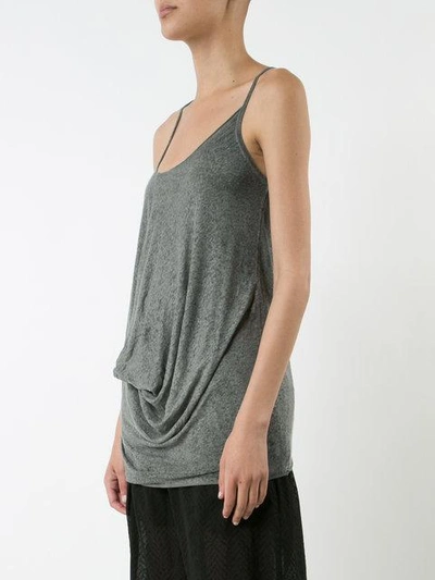 Shop Lost & Found Draped Top In Grey