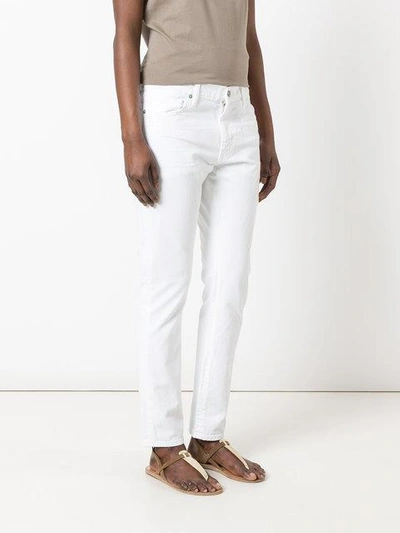 Shop Sandrine Rose Embroidered Jeans In White