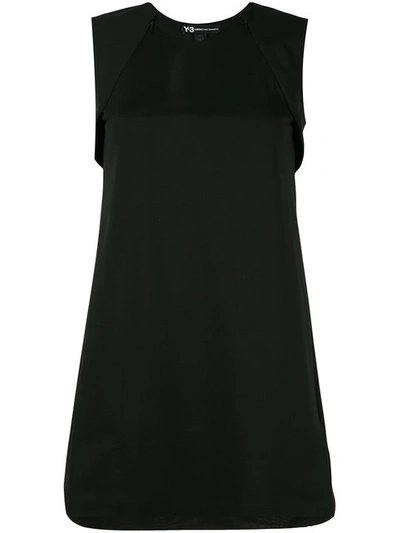 Y-3 Kurzes Kleid Mit Ärmellosem Design In Black