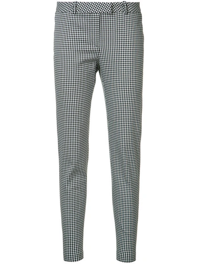 Altuzarra Henri Gingham Cotton-blend Skinny Pants In Black White