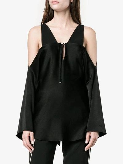 Shop Roland Mouret Marcus Off-shoulder Top In Black